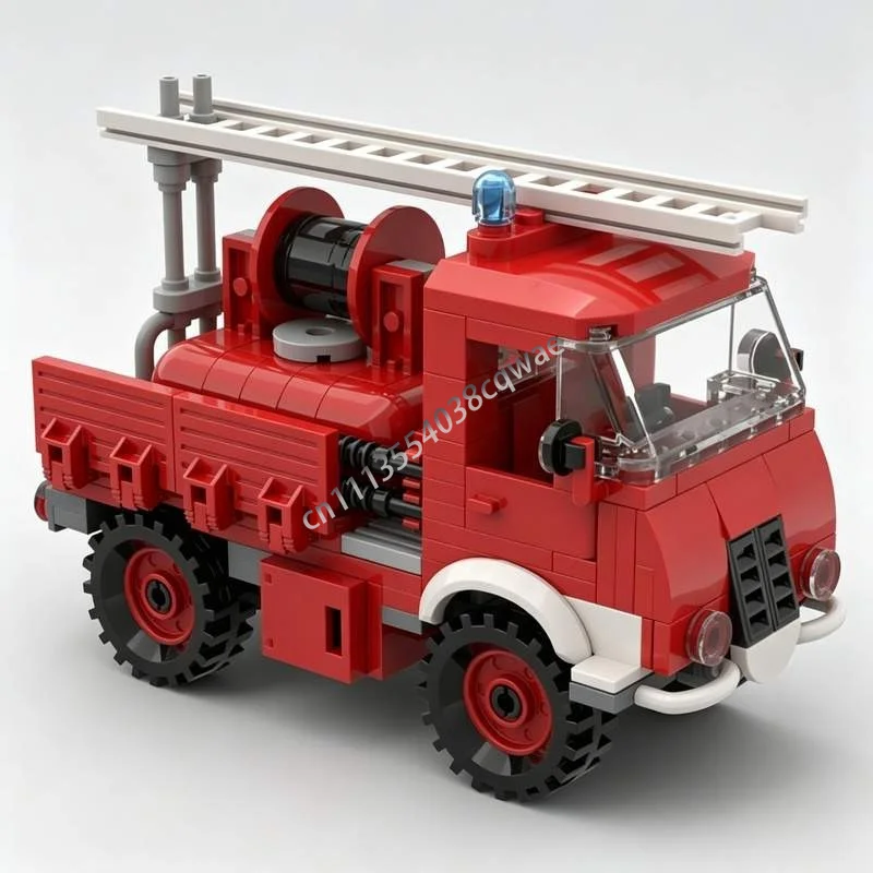 NEW249PCS Renault Forest Fire Truck Emergency Vehicle MOC Custom Building Blocks DIY Creative Assembly Model Toy Display Gifts