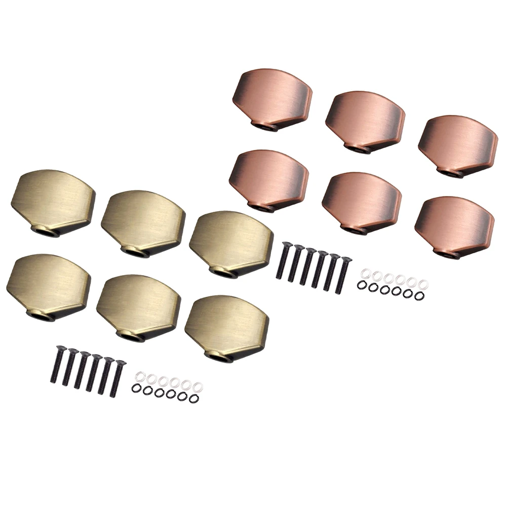 

6pcs Guitar String Knob Handle Tuning Peg Machine Heads Knobs With 6 Screws And 12 Washers For Electric Acoustic Folk Guitar