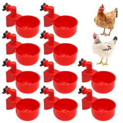 10 Pcs Automatic Poultry Drinker Bowl Chicken Bird Water Cups Duck Drinking Machine Hanging Drinking Bowls Water Dispenser