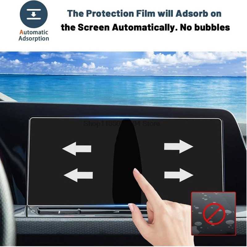 Tempered Glass For Volkswagen VW Golf 8 MK8 2020- 2023 GTI R R-line 10 inch Car GPS Navigation Screen Film Accessories