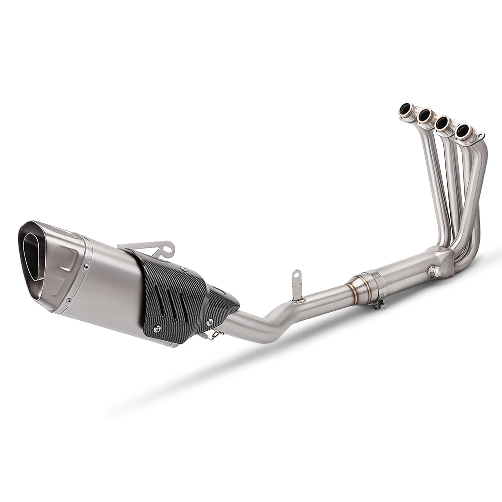 Slip-On Exhaust Full System for QJ421 QJ 421 2025 – Stainless Steel Front Link Pipe, New Condition, Motorcycle Modification