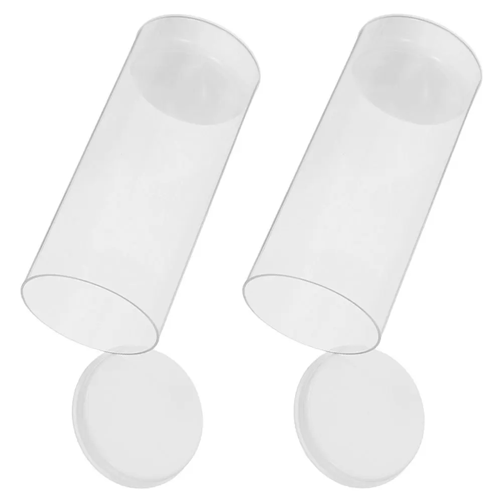 

2Pcs Clear Plastic Shuttlecocks Tube Lightweight Container for Outdoor Activities and Home Entertainment Shuttlecocks Container