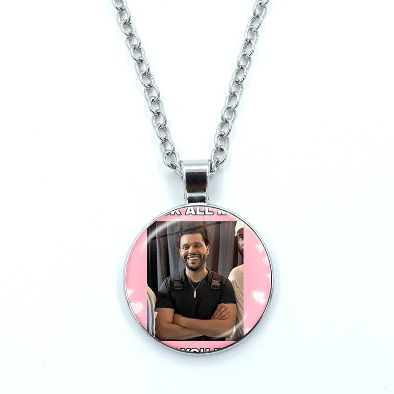 Singer The Weeknd XO Glass Dome Cabochon Pendant Fashion Crystal Jewelry