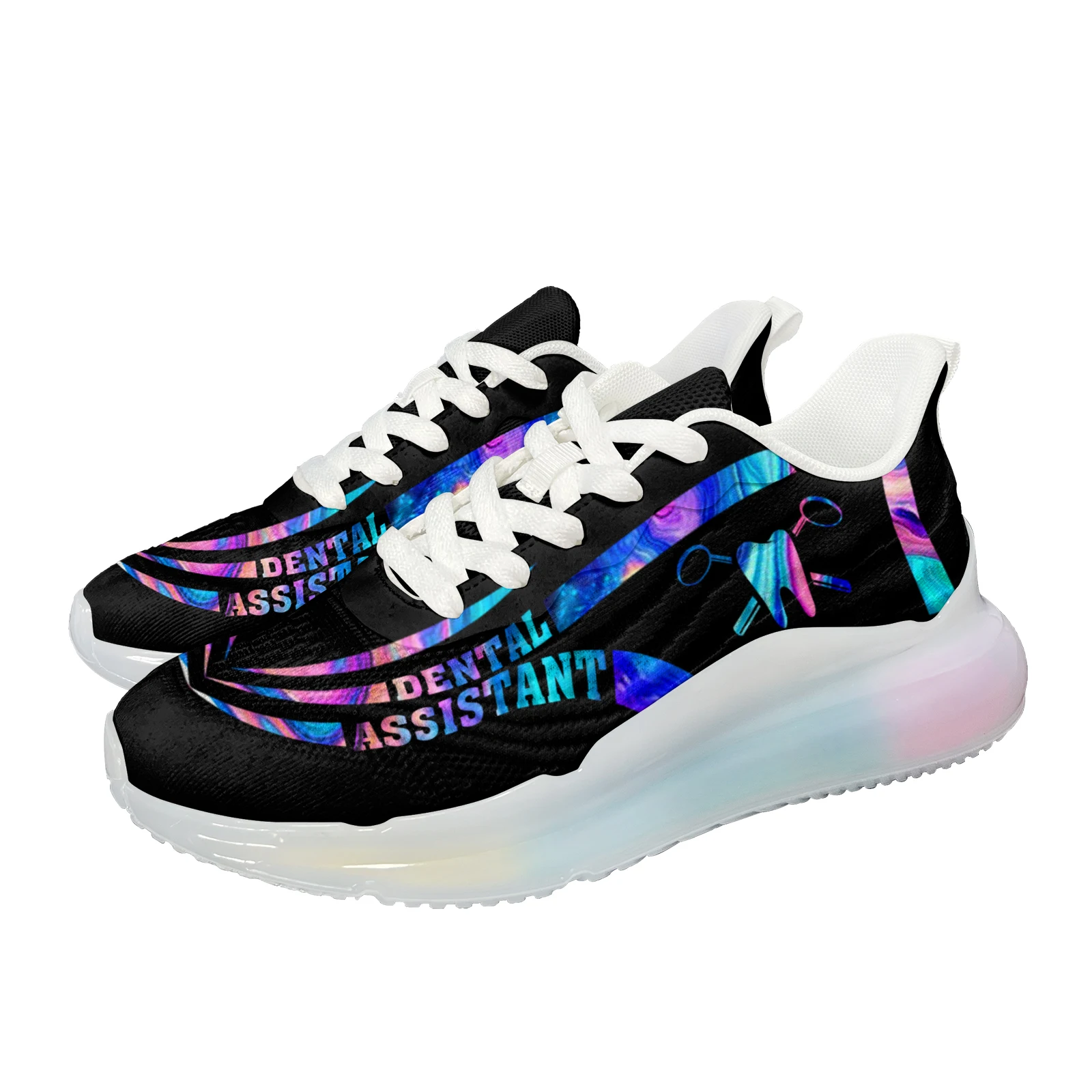 INSTANTARTS Dental Surgery Tooth Print Shoes for Medical Students Thick Bottom Lightweight Sneakers Casual Running Shoe Footwear