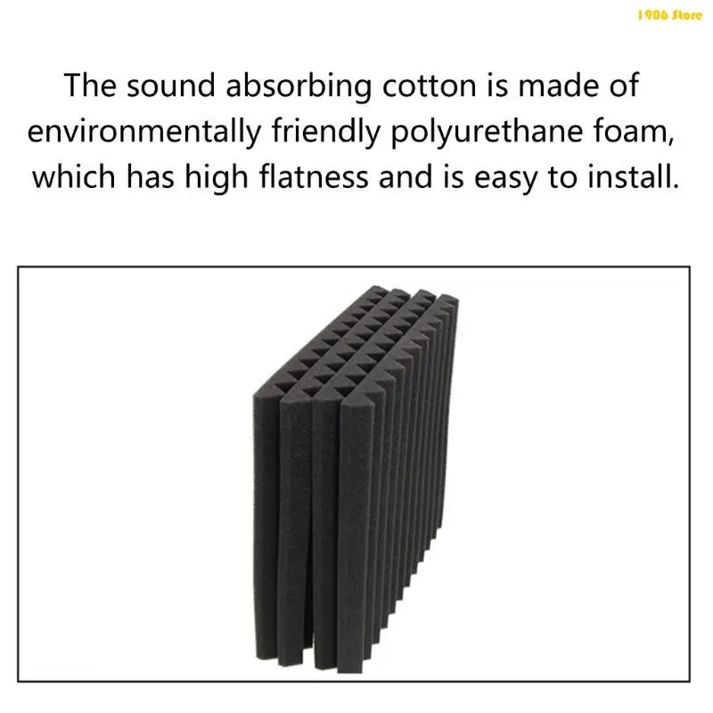 U1JB Acoustics Foams Panel Studio Soundproofing Wedges Foams Tiles Sounds Absorbing Foams Padding Acoustics Treatments Foams - view 4