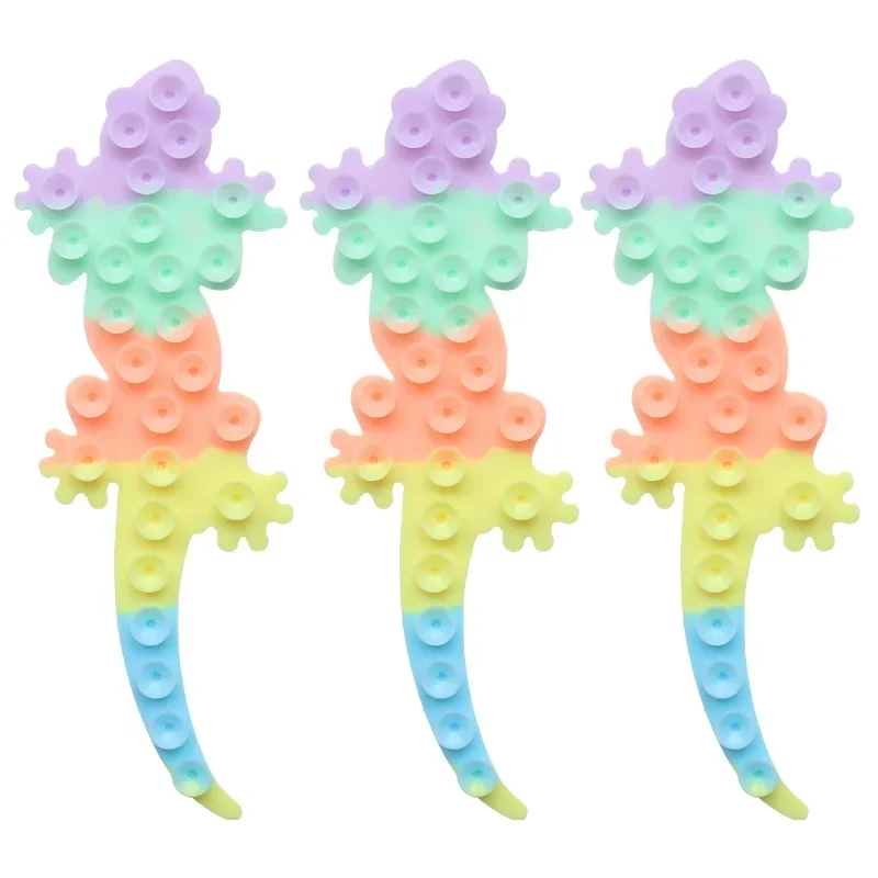 

Gecko Suction Cup Toy Squidops Antistress Fidget Toys Squishy Silicone Stress Reliever Sensory Squeeze Toys for Children Kids