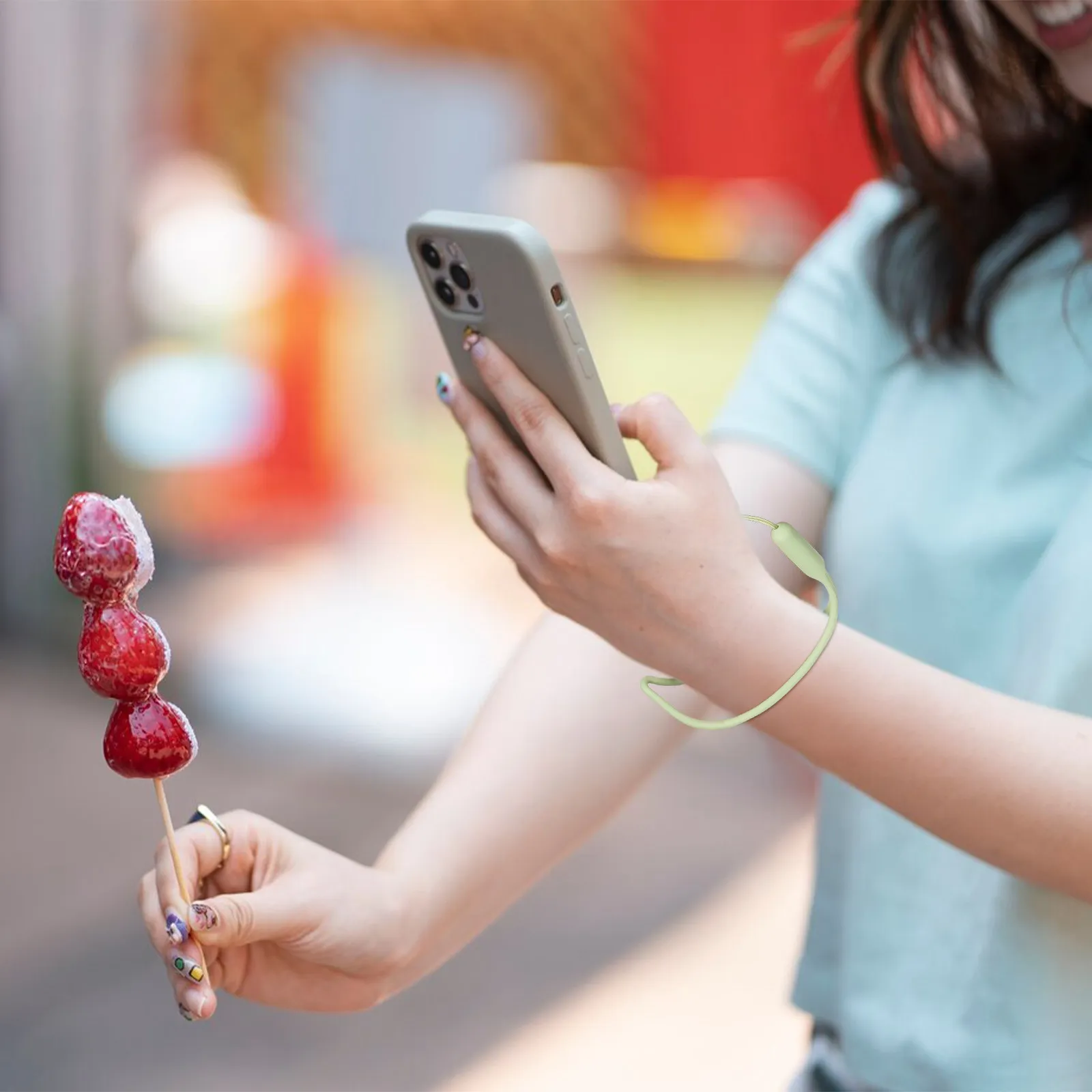 

Набор из 3 шт. силиконовых ремешков-шнурков для телефона, камеры, ключей, предотвращающих потерю, с креплением на запястье