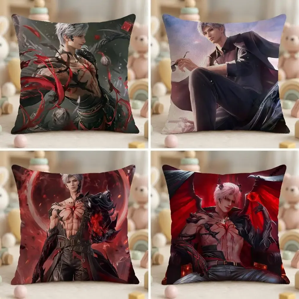 Game L-Love and D-Deepspace Sylus Cushion Cover Soft Plush Fabric Double-Sided Printed Pillowcase for All Seasons Home Decor