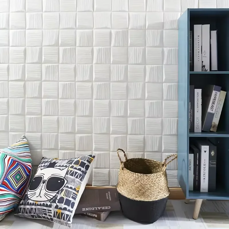 Dekorativer Wasserfester Feuchtigkeitsbeständiger Schimmelresistenter 35 * 35cm Moderner Stil Selbstklebender Wandaufkleber für Schlafzimmer und Küchen