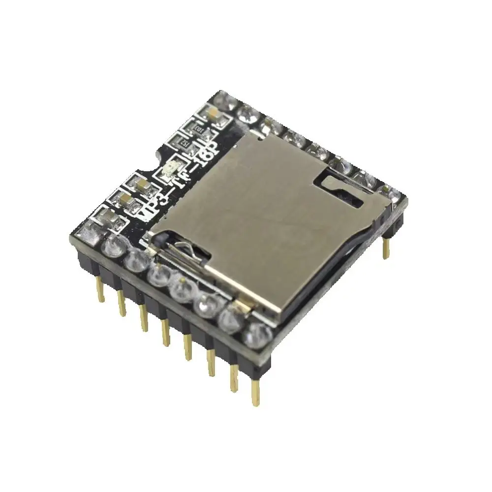DFPlayer Mini MP3 Player Module MP3 Voice Decode Board Supporting TF Card U-Disk IO/Serial Port/AD for Arduino DIY Kit