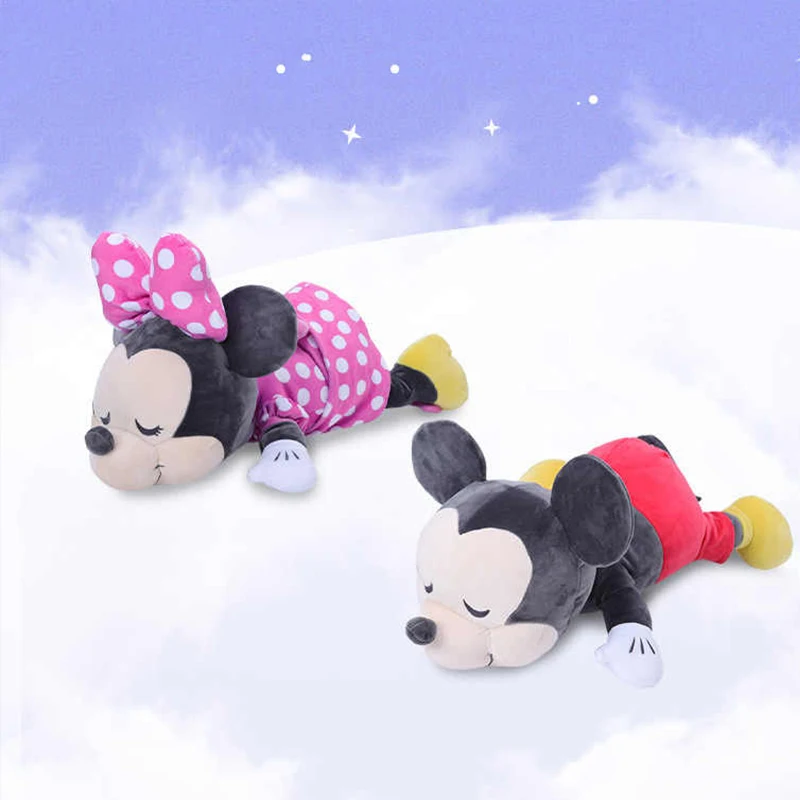 Disney Sleeping Face Party Mickey Minnie Cute Plush Toy Doll Birthday Christmas Surprise Gift For Friends And Couples