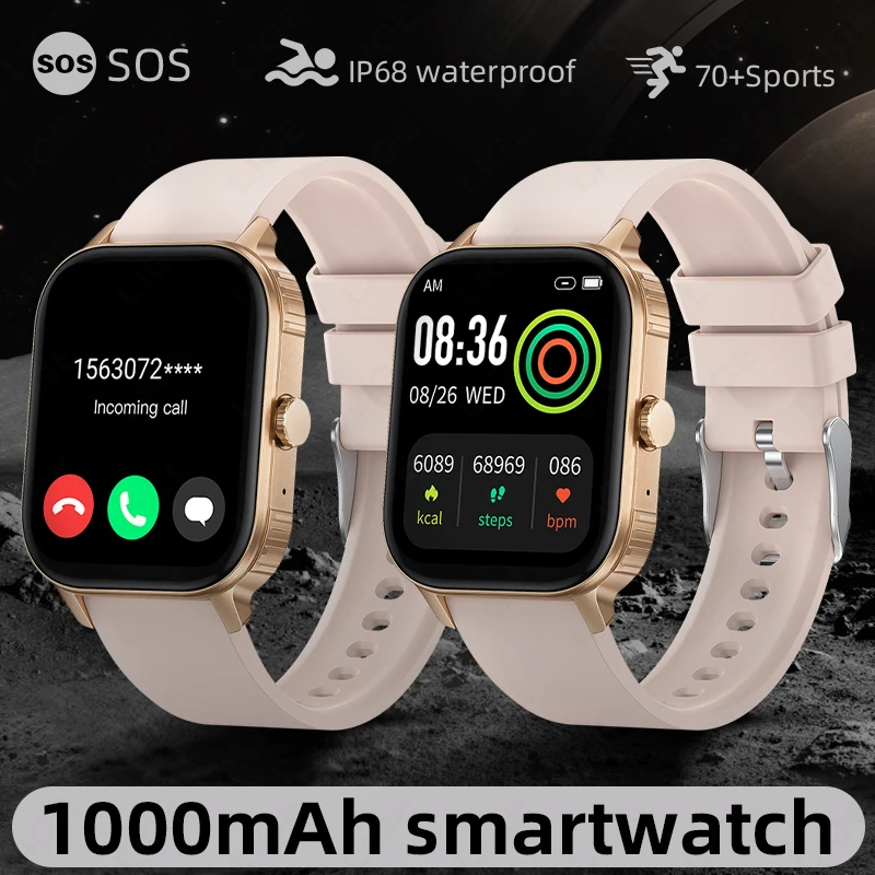 

Смарт-часы LIGE 2026: Новинка, аккумулятор 1000 мАч, HD-дисплей 2,04 дюйма, звонки по Bluetooth, водонепроницаемость IP68, спортивный фитнес-трекер