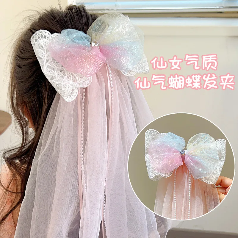 [1 piece] hair clips for children set cute hair acceceries hair bows woman Headwear 2024 Japanese headdress Pearl hair clip