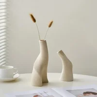 Modern Handmade Ceramic Frosted Desktop Vase Flower Pot 5