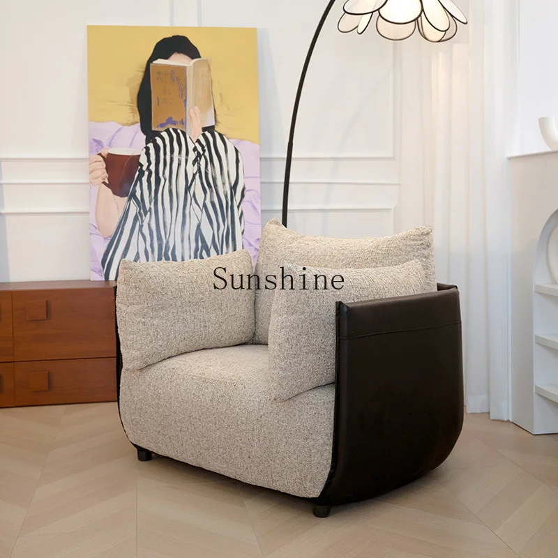 

Nordic removable and washable fabric single chair bedroom living room homestay small sofa