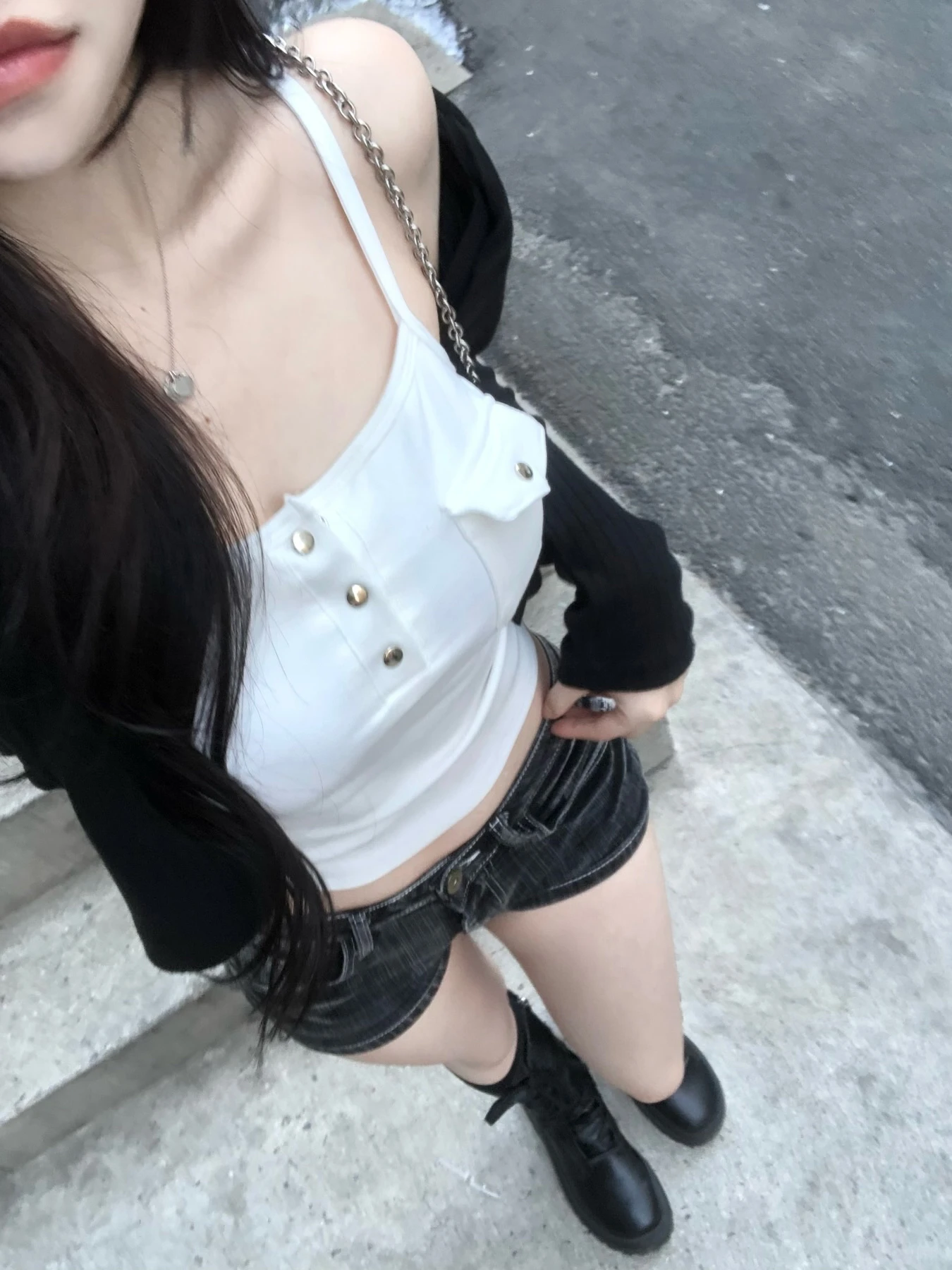 شورتات صيفية للنساء - شورتات جينز قصيرة بتصميم ريترو مع رفع للأرداف - شورتات دينيم قصيرة جدًا - شورتات عالية الخصر