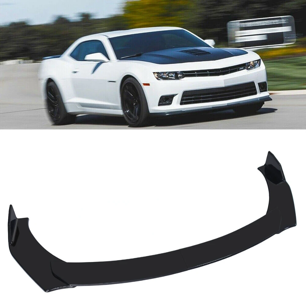 LAICY For Chevy Camaro 2015-2021 Front Bumper Lip Body Kit Spoiler Splitters Protector Cover Guard Deflector Lips Matte Black