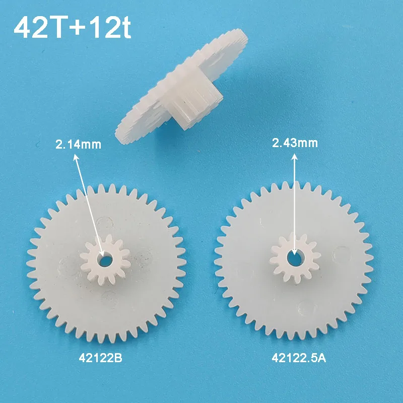 42122B 42122.5A 0.5M Gear OD=22mm Z42+ Z12 Teeth Double Plastic Gears Toy Accessories 42+12