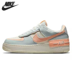 Damskie buty na deskorolkę Nike Air Force 1 Low Classic AF1 SHADOW Jasnoniebieski różowy