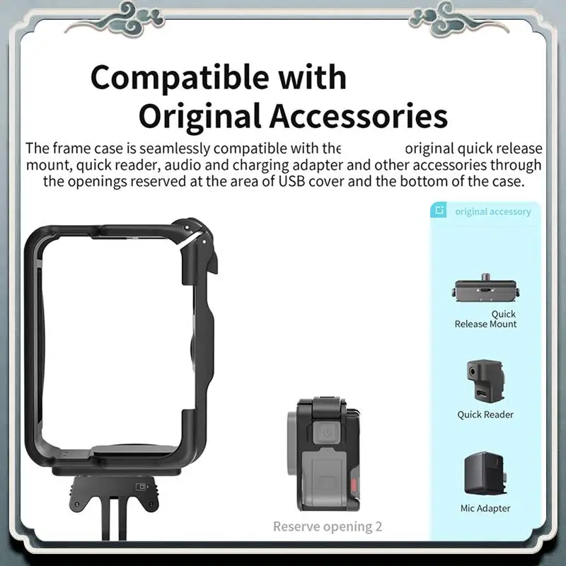 Premium ABS Frame For Insta360 Ace Pro  Cage Protective Border Frame For Insta360 Ace Sports Camera Accessories