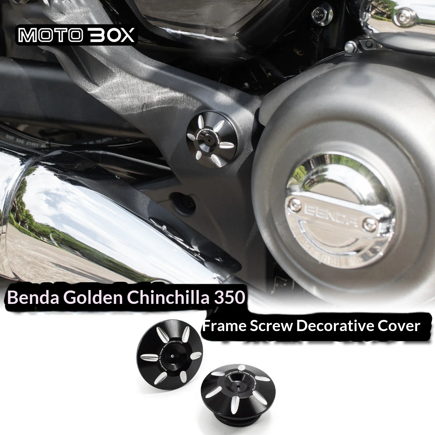 【Premium】For Benda Chinchilla 350 modified center column decorative cover, aluminum alloy rear swingarm shaft hole plug, rear