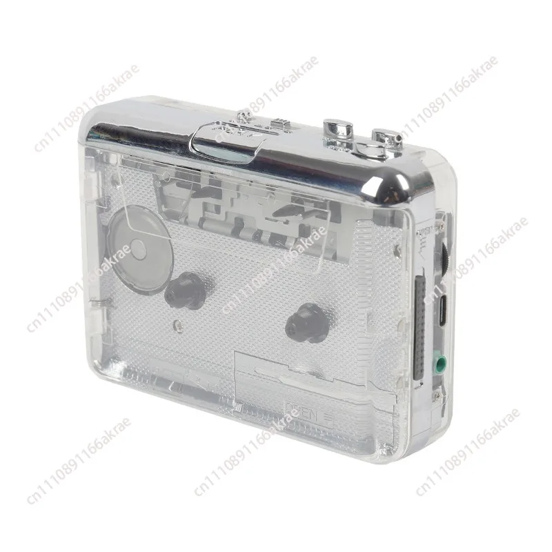 for Classic tape player, fully transparent case tape to MP3 type-c interface Walkman, cassette player