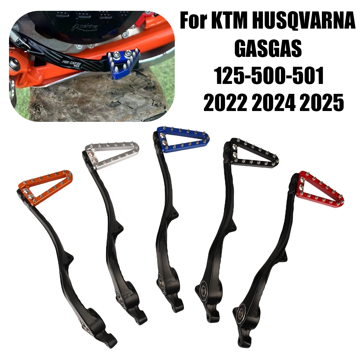 

For KTM SX SXF XC XCF XCW EXC EXCF Six Days SMR450 125-500CC 2023-2025 Motorcycle Rear Foot Brake Lever Dirt Bike Accessories