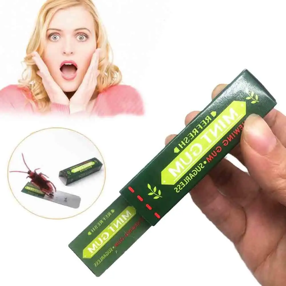 2pcs Simulation Cockroach Chewing Gum Creative Fun Novelty Funny Toy Startled DIY Self-installation Boys April Fool's Day Toys