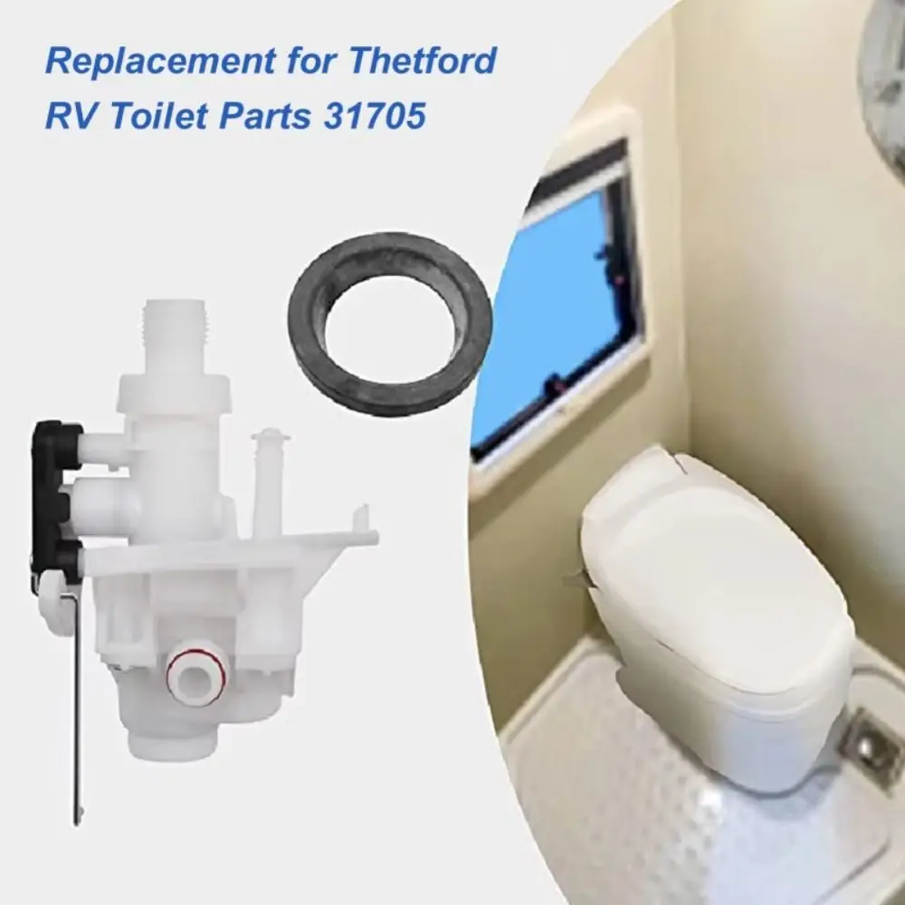 Replace Flushing Repair Valves Anti Leak Precise Fit Water Valve Replacement Kit Water Valve Rust Resistant RV Toilet Parts