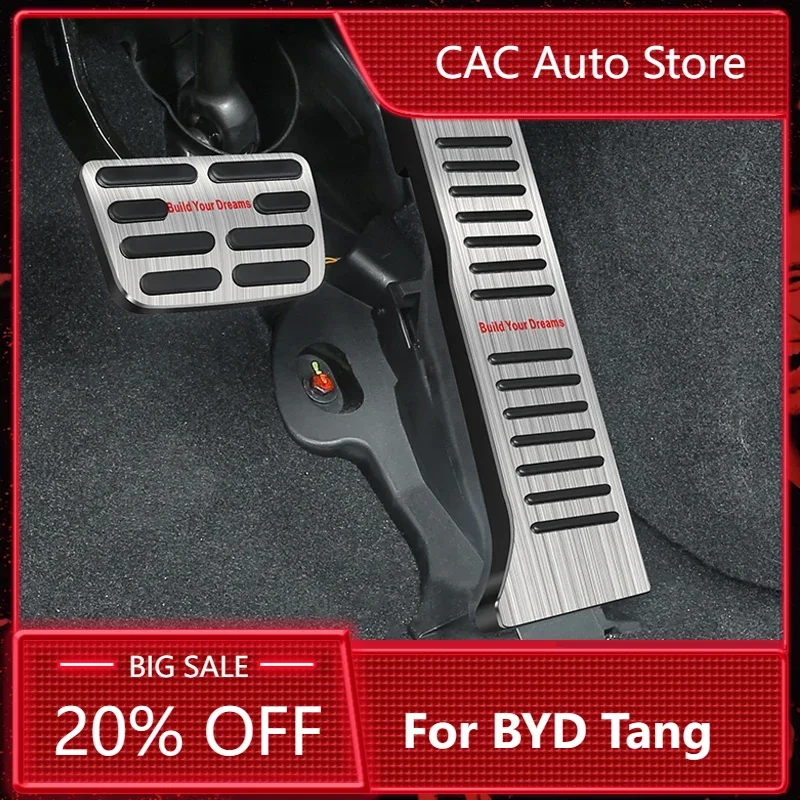 Stainless Steel Car Foot Pedal For Byd Tang EV 2021 2022 2023 Accelerator Brake Restfoot Non-slip Pedal Interior Accessories