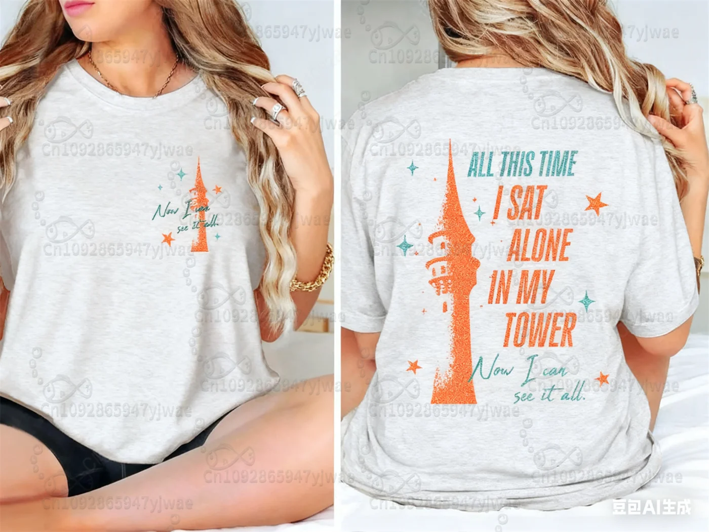 مصير أوفيليا قمت وحدي في برجتي قميص كلمات الموسيقى ألبوم جديد 2025 إصدار الهدايا تي شيرت صيفي نسائي قطني