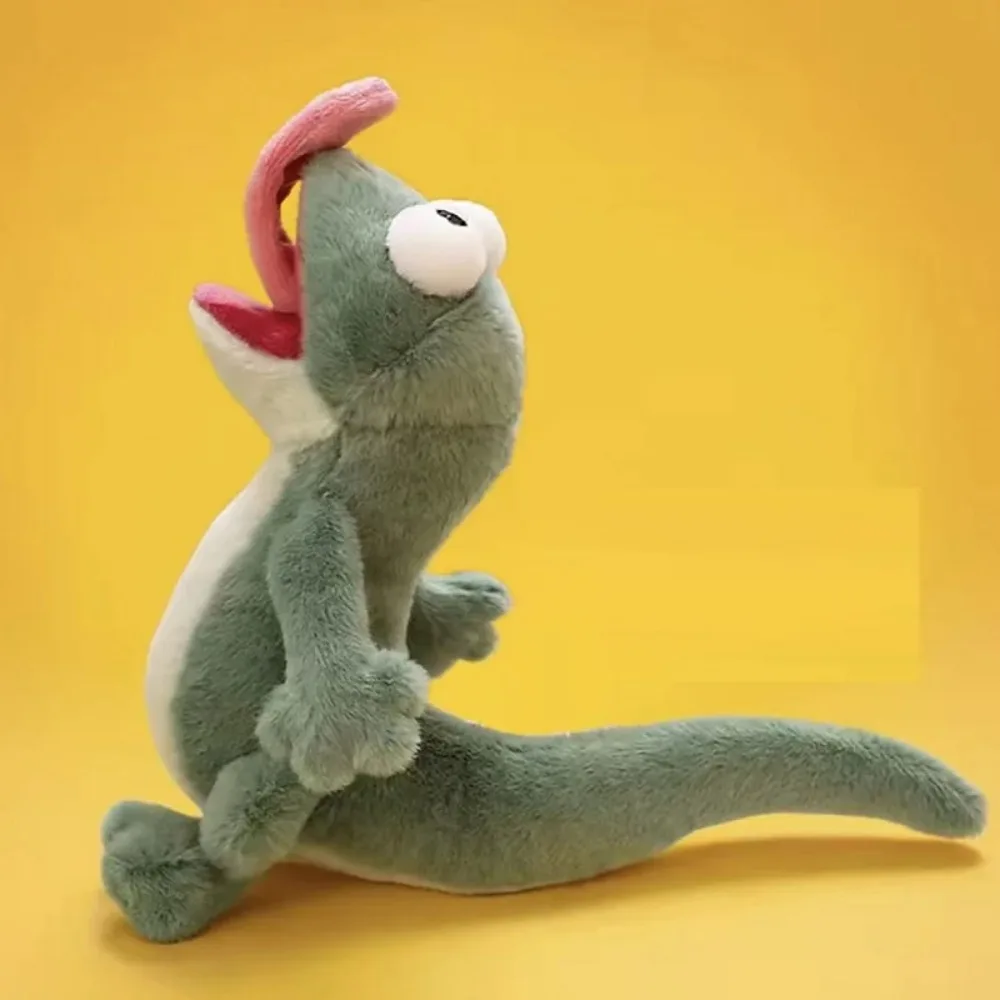 Beaver Lizard Tom Lindo Juguete de Peluche con Lengua Magnética, Diseño Abstracto de Lagarto, Estilo Anime, Regalo de Cumpleaños Creativo para Niños