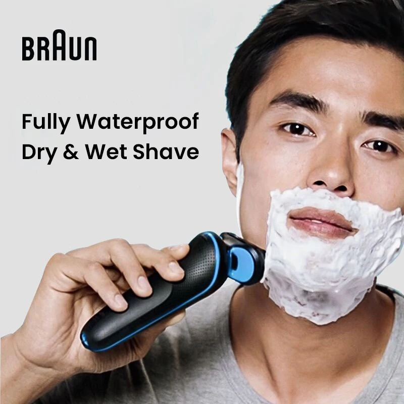 Bruan Series 5 Electric Shaver for Men Floating Shaving Electric Razor with Precision Trimmer Fast Charge with Charging Stand