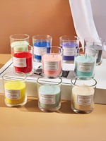 1PC Romantic Smokeless Soy Wax Candle - Glass Aromatherapy Gift Box Home Wedding Decor Companion Souvenir