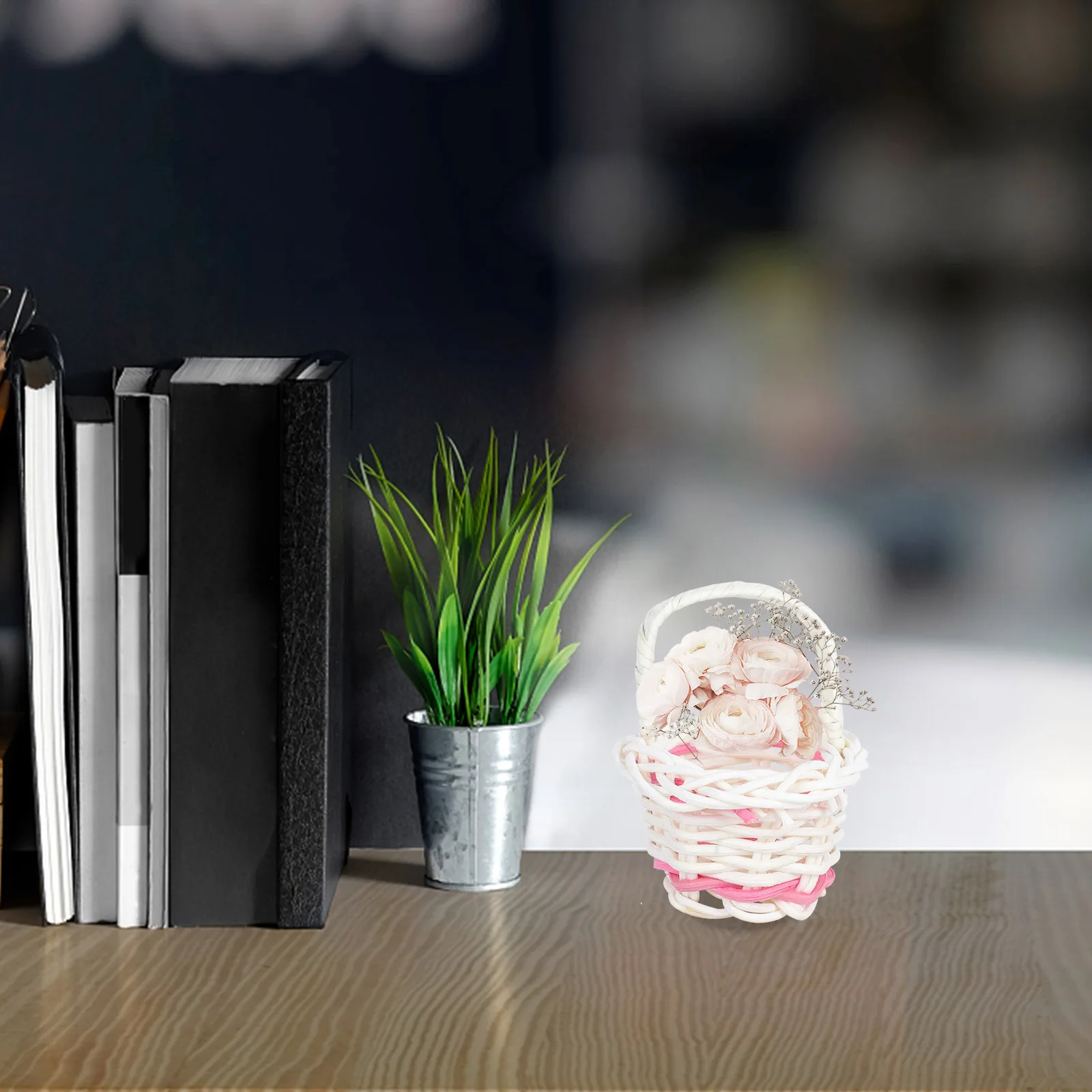 

10PCS Rattan Mini Baskets Small Size Handwoven Wicker Flower Basket Home Decor Storage ganizer Party Favor Gift