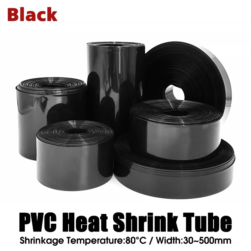 18650 PVC Heat Shrink Tube Battery Pack Clear Width 30mm~500mm Insulated Protection Film Wrap Lithium Case Cable Sleeve