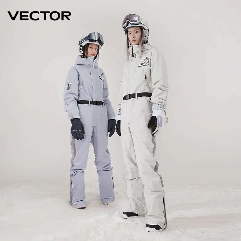 VECTOR-pantalones de esquí Extra gruesos para mujer, monos rectos y completos, cálidos, resistentes al viento, impermeables, para deportes al aire