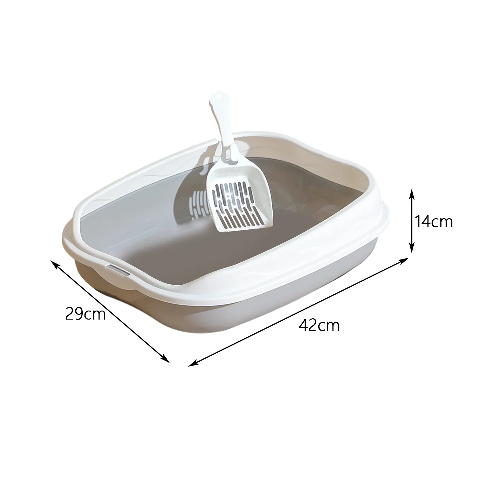 Cat Litter Box Portable Bedpan Removable Semi Closed Kitty Litter Pan Potty Toilet for Rabbit Medium Large Cats Small Animals