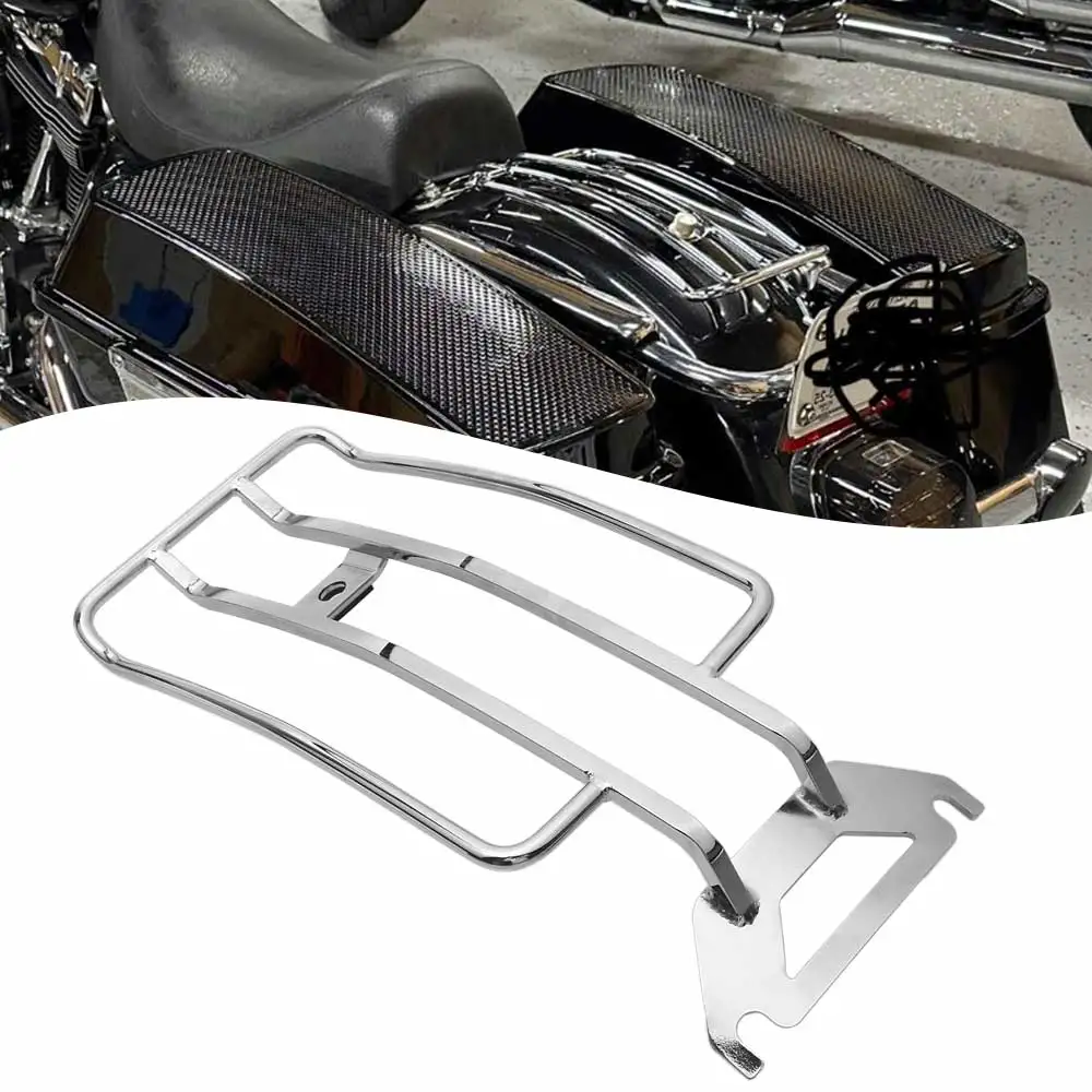 Motorcycle Rear Luggage Rack For Harley Touring Electra Glide Standard Road King Classic 1998-2008 Carrier Support Holder Chrome
