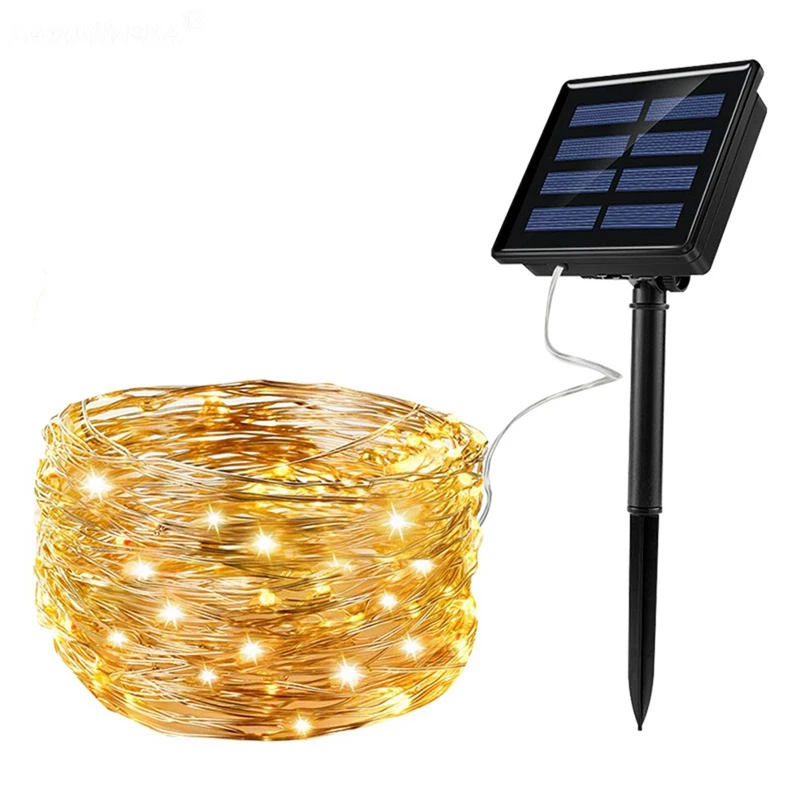 الطاقة الشمسية حبل ضوء مقاوم للماء IP65 300 المصابيح في الهواء الطلق LED الشمسية أضواء في الهواء الطلق للحزب حديقة ساحة المنزل