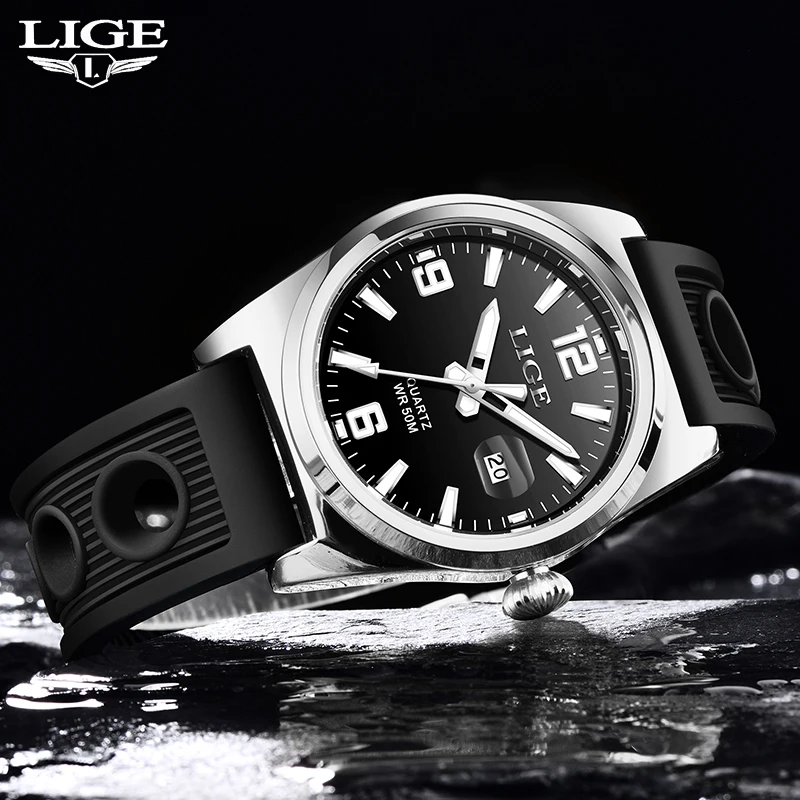 

Мужские часы LIGE: элитные, модные, спортивные, кварцевые, водонепроницаемые, светящиеся, оригинальный бренд, Reloj Hombre