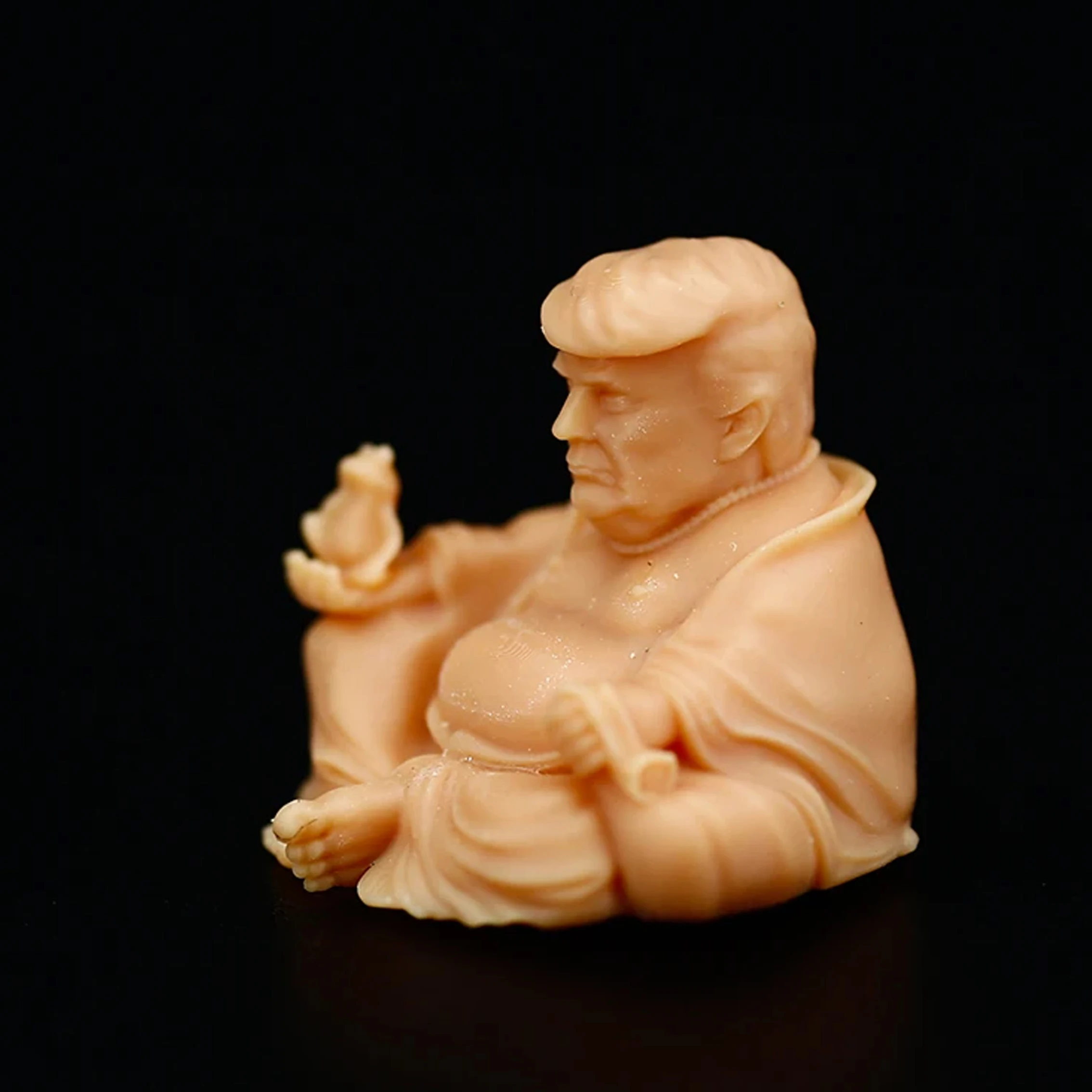 1/64 Figure Trump Buddha Statue Maitreya Model Miniature 1:43 1/35 3D Printing Garage Kit Need To Be Colored By Yourself