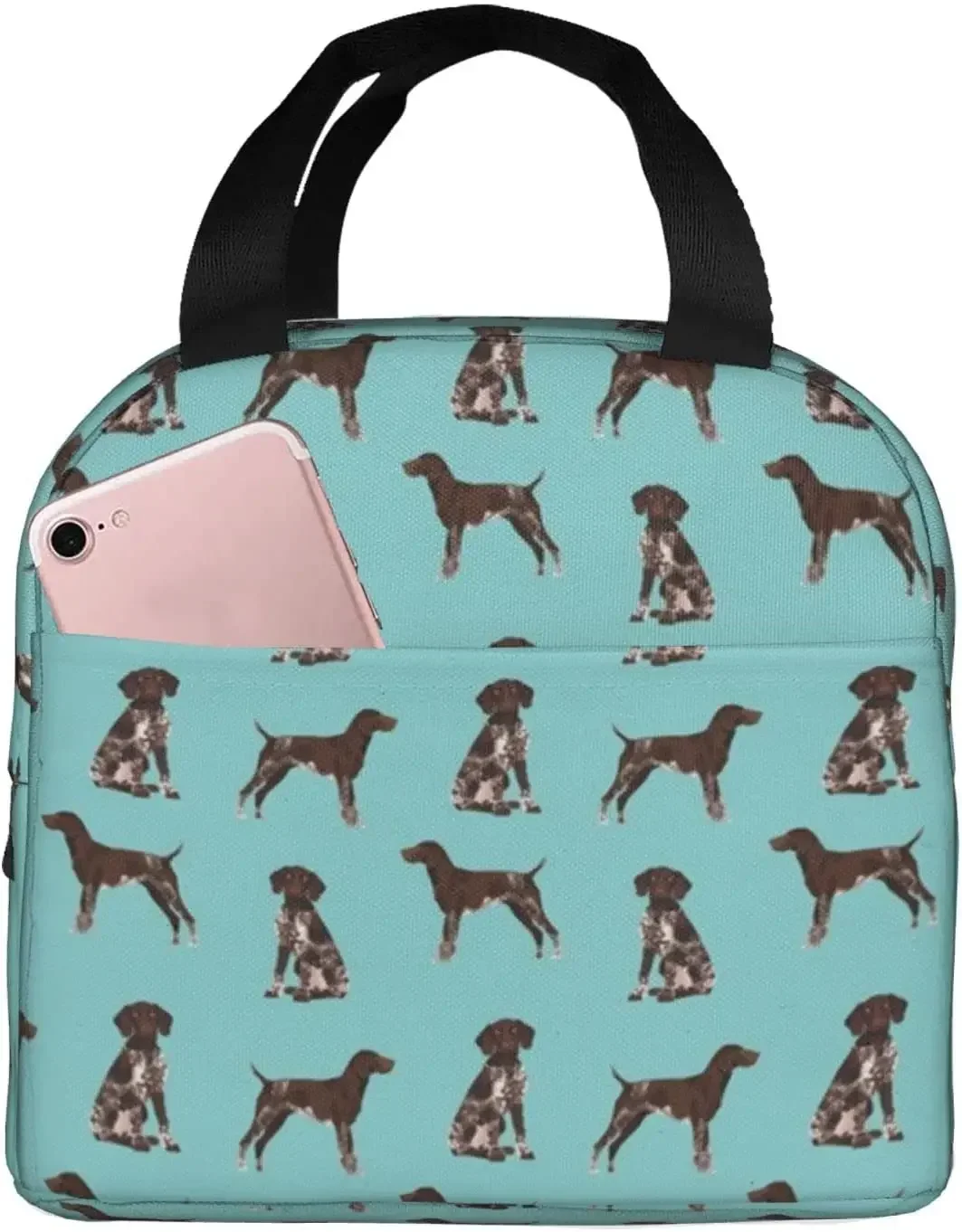 German Shorthaired Pointer Dog Pets Dog Lunch Box Reusable Lunch Bag Tote Bag Insulated Lunch Bag Lunch Box for Camping Gifts