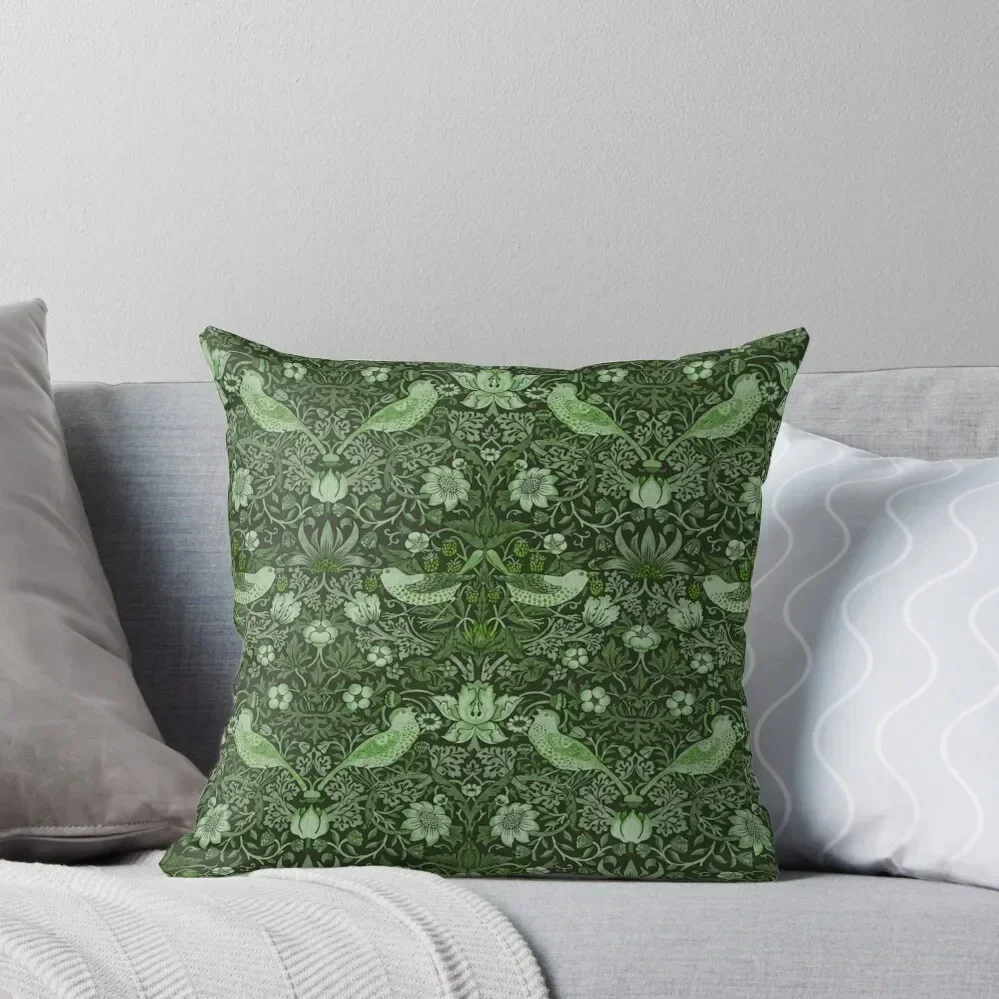 

William Morris - strawberry thief, green Throw Pillow Decorative Cover For Living Room pillow cover christmas pillow