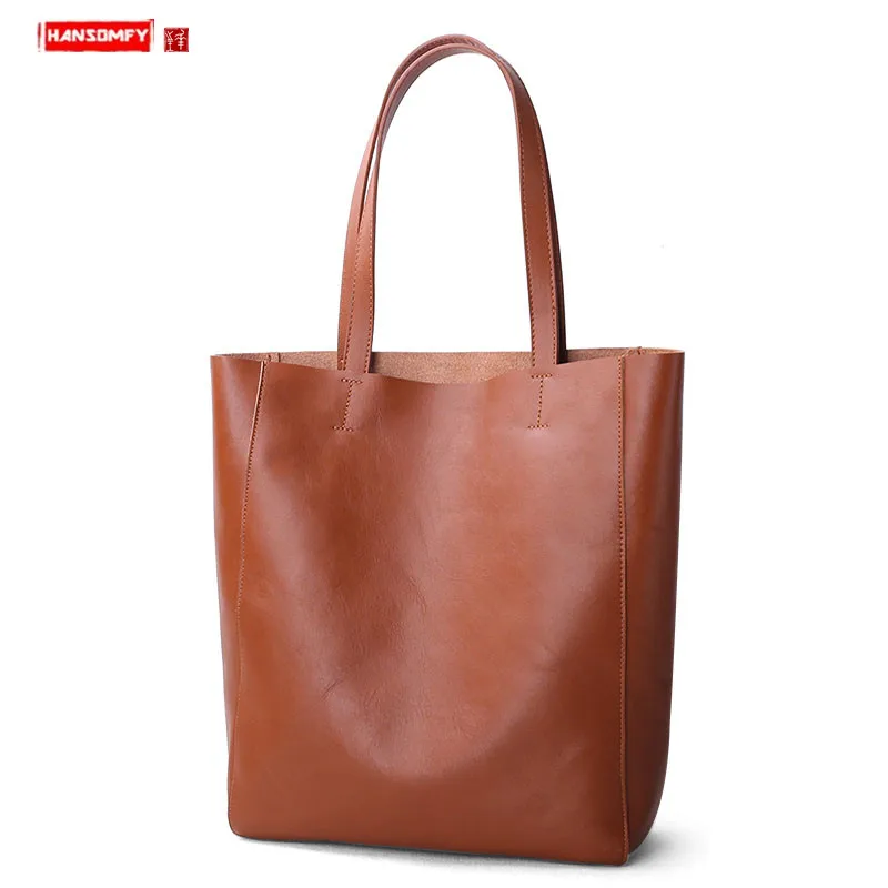 Leather Laptop Bag Women Handbag 2024 New Female Tote Bag Briefcase Fashion Wild Large Capacity Shoulder Bag First Layer Cowhide