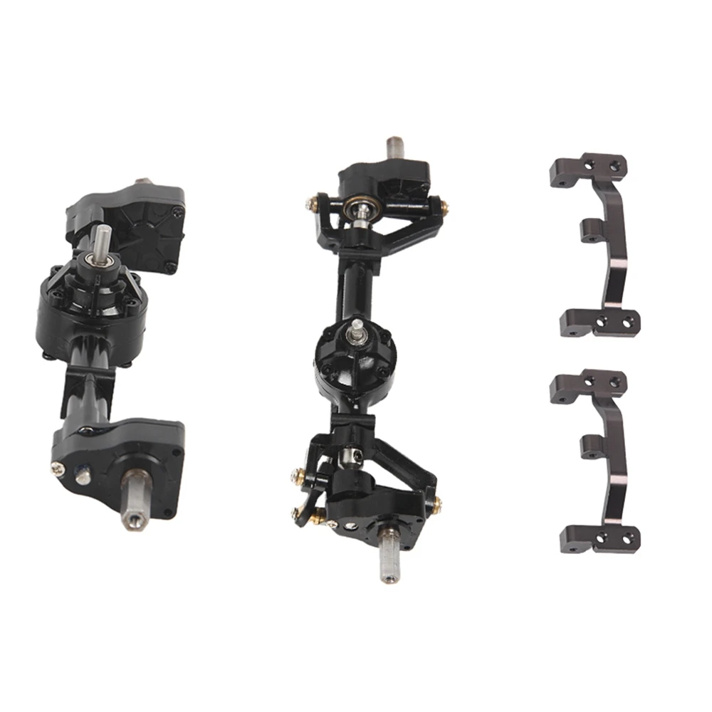 ABMO Front and Rear Portal Axle with Metal Link Rod Mount Base for MN D90 MN-90 MN98 MN99S MN45 1/12 RC Car Upgrade Parts