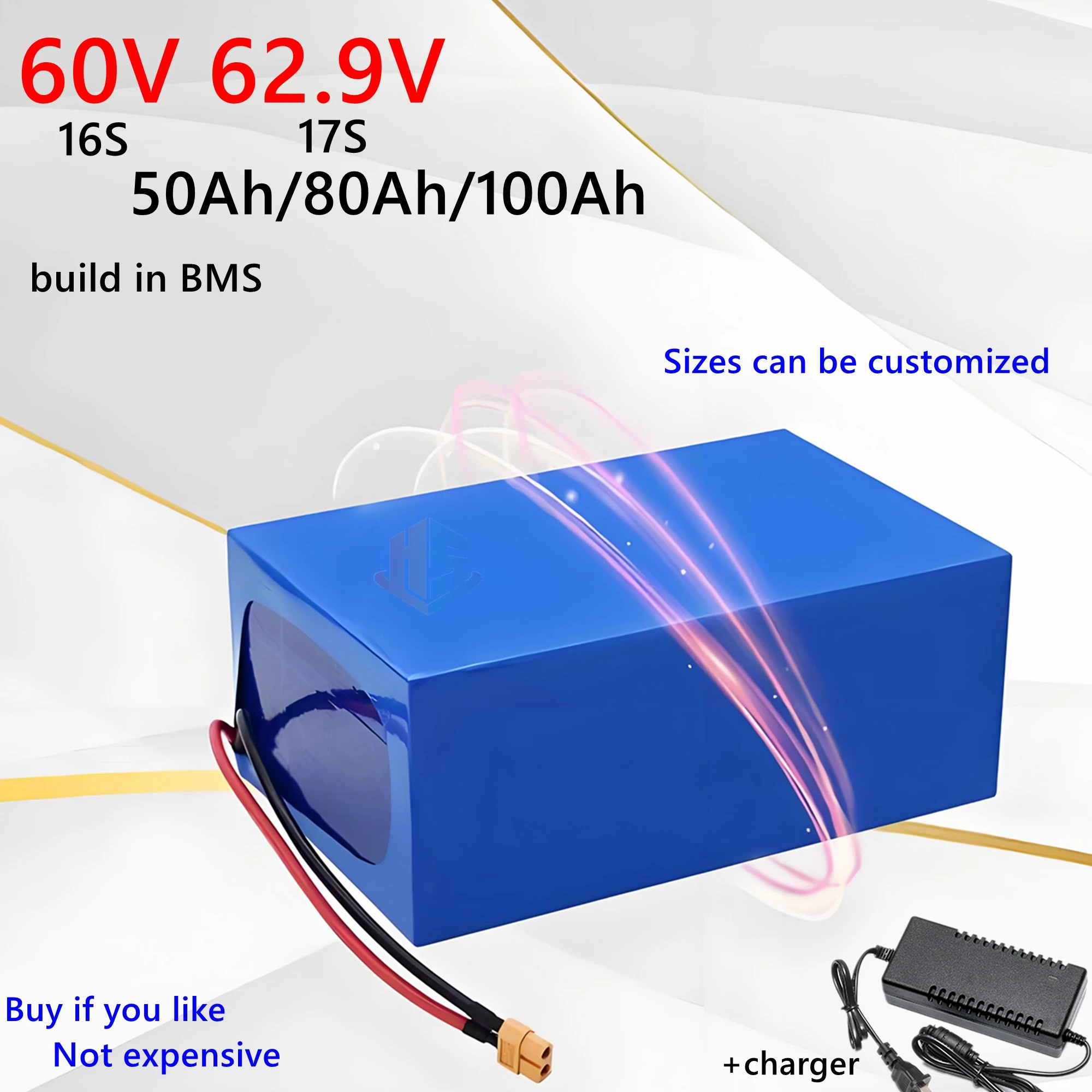 

62.9V 60V 50AH 80Ah 100Ah lithium ion bateria battery for 6000W Electric forklift AGV trolley scooter driving truck tractor