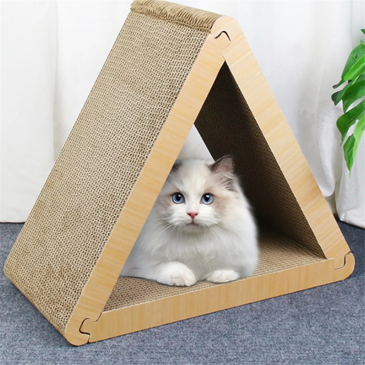 SLQZT Vertical Cats Tower Scratcher for Cats Combined Triangular 3 in 1 Scratching Post for Cats Multipurpose Cats Pet Product