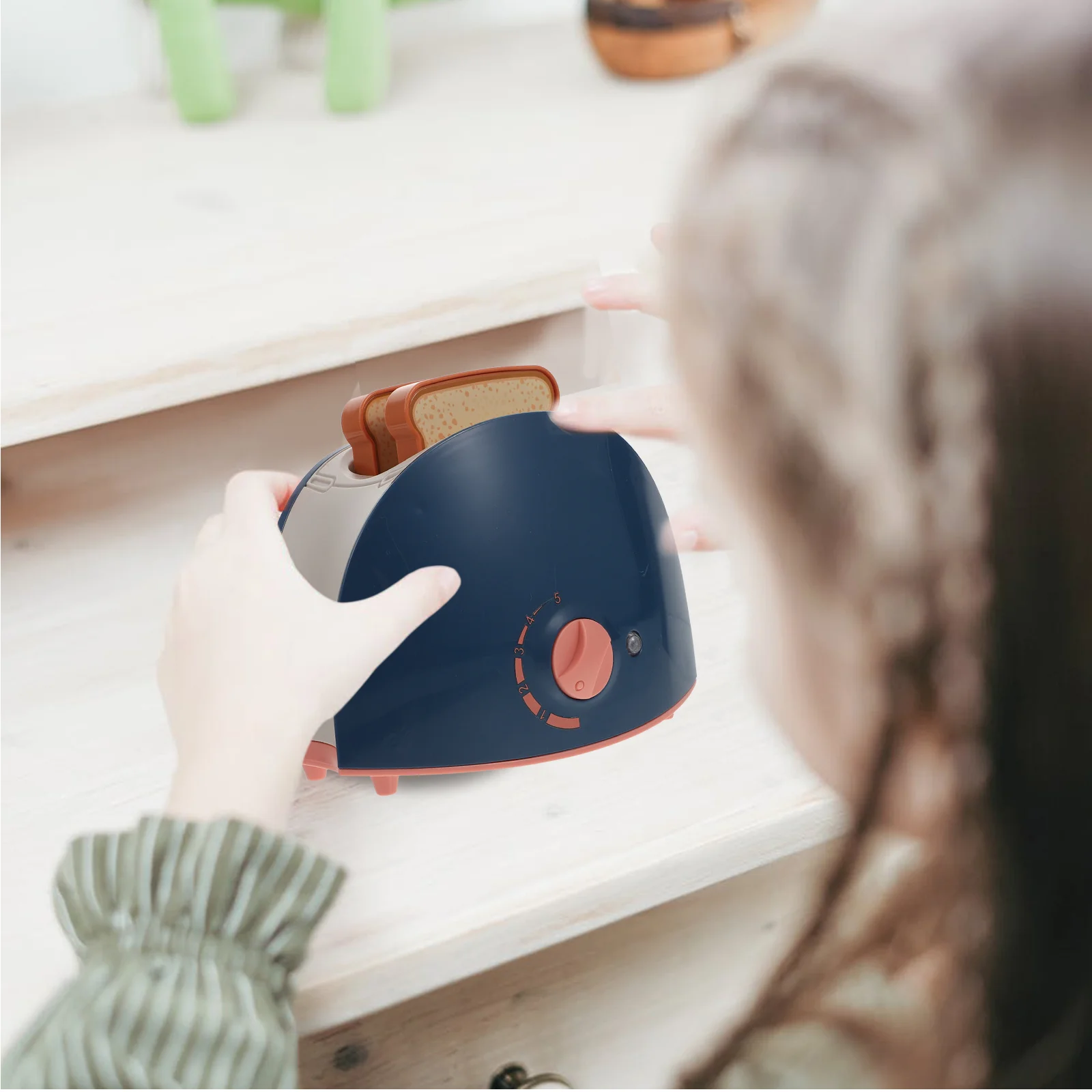 Tostadora simulada, casa de juegos creativa, juego de cocina educativo, elección de regalo para niños, interacción entre padres e hijos, 1 Uds.