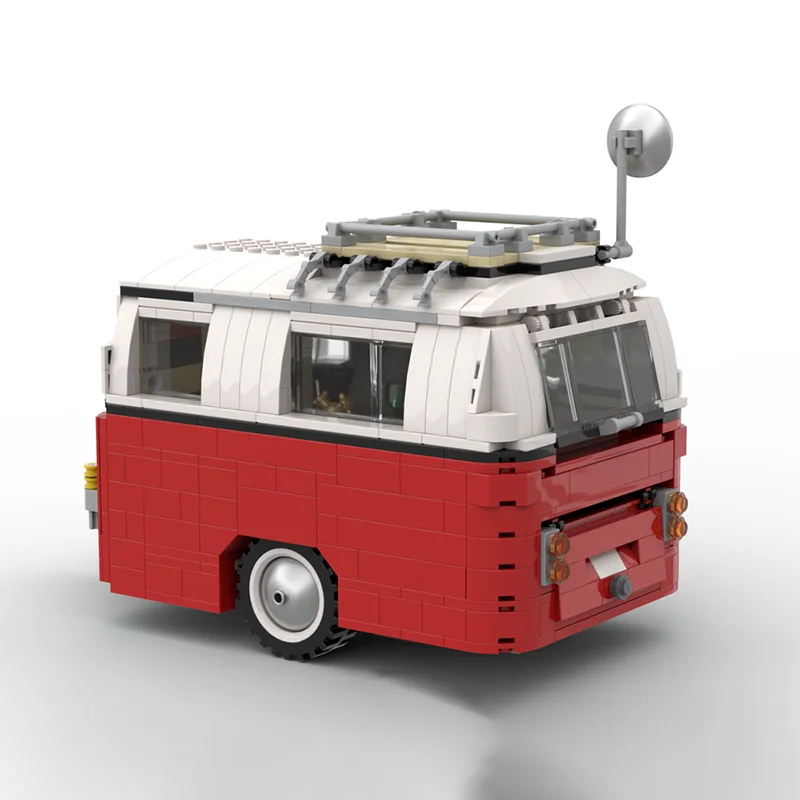 899pcs MOC Caravan Camping Trailer Bus Creator Expert Model Building Blocks Living Room Decor, Home Decor For Kids Holiday Gift